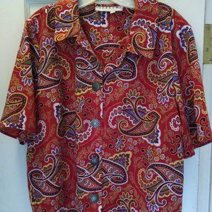 Double D Ranch Yoakum Button Down Paisley Concho